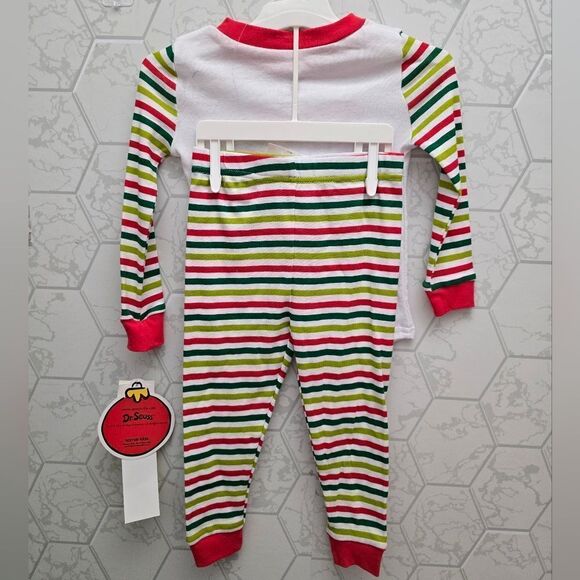 Nwt Christmas Unisex Boy or Girl The Grinch Dr. Seuss 2pc pajama set 100% cotton - Picture 2 of 7